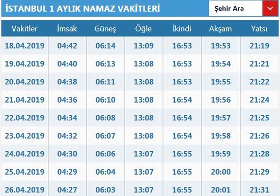 istanbul-namaz-saatleri ile ilgili görsel 2