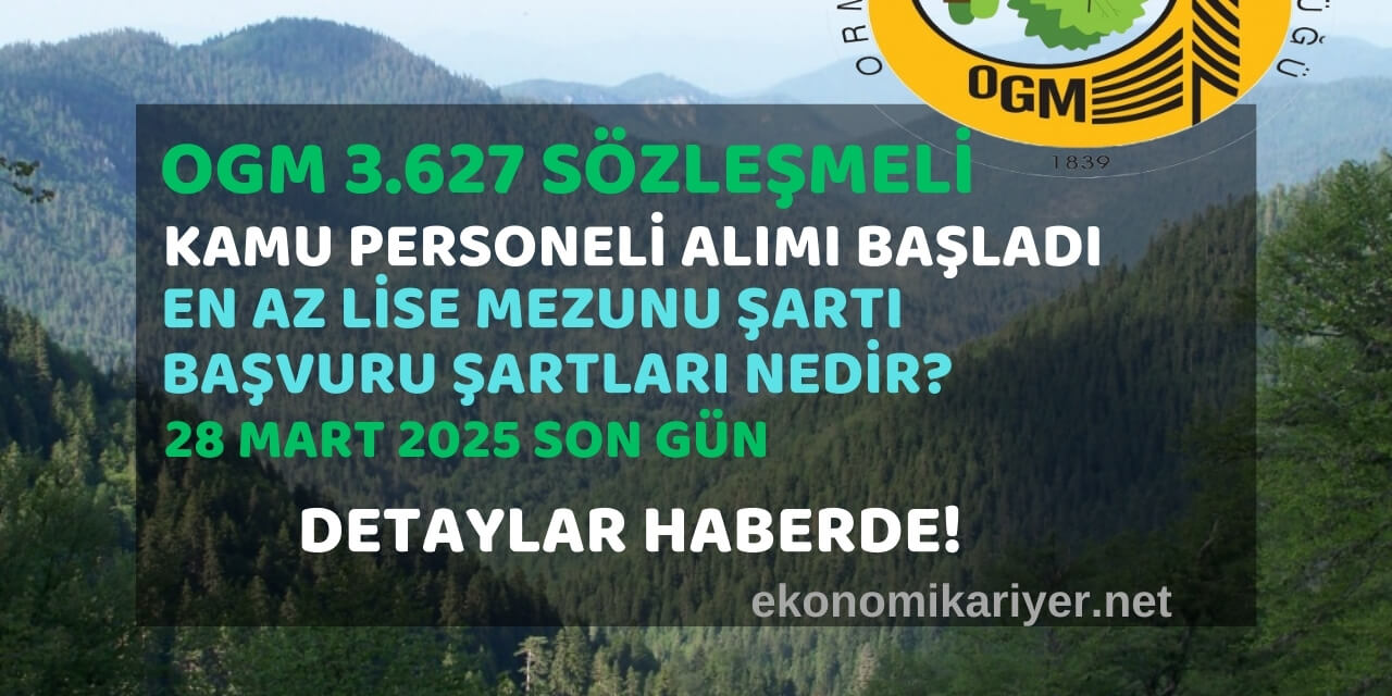 2025 Orman Sözleşmeli Personel Alımı Şartları ve Başvuru Detayları